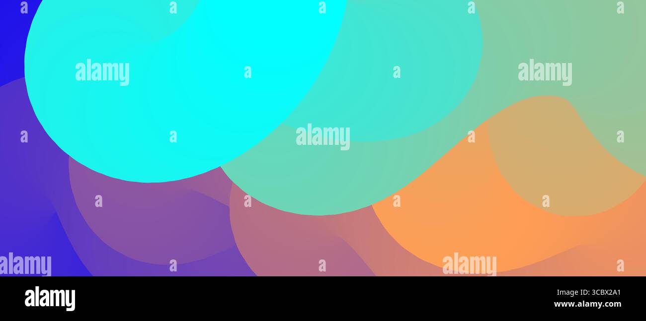 Farbenfrohe abstrakte Formen verschmelzen zu einer lebendigen Farbkomposition. Vektorabbildung Stock Vektor