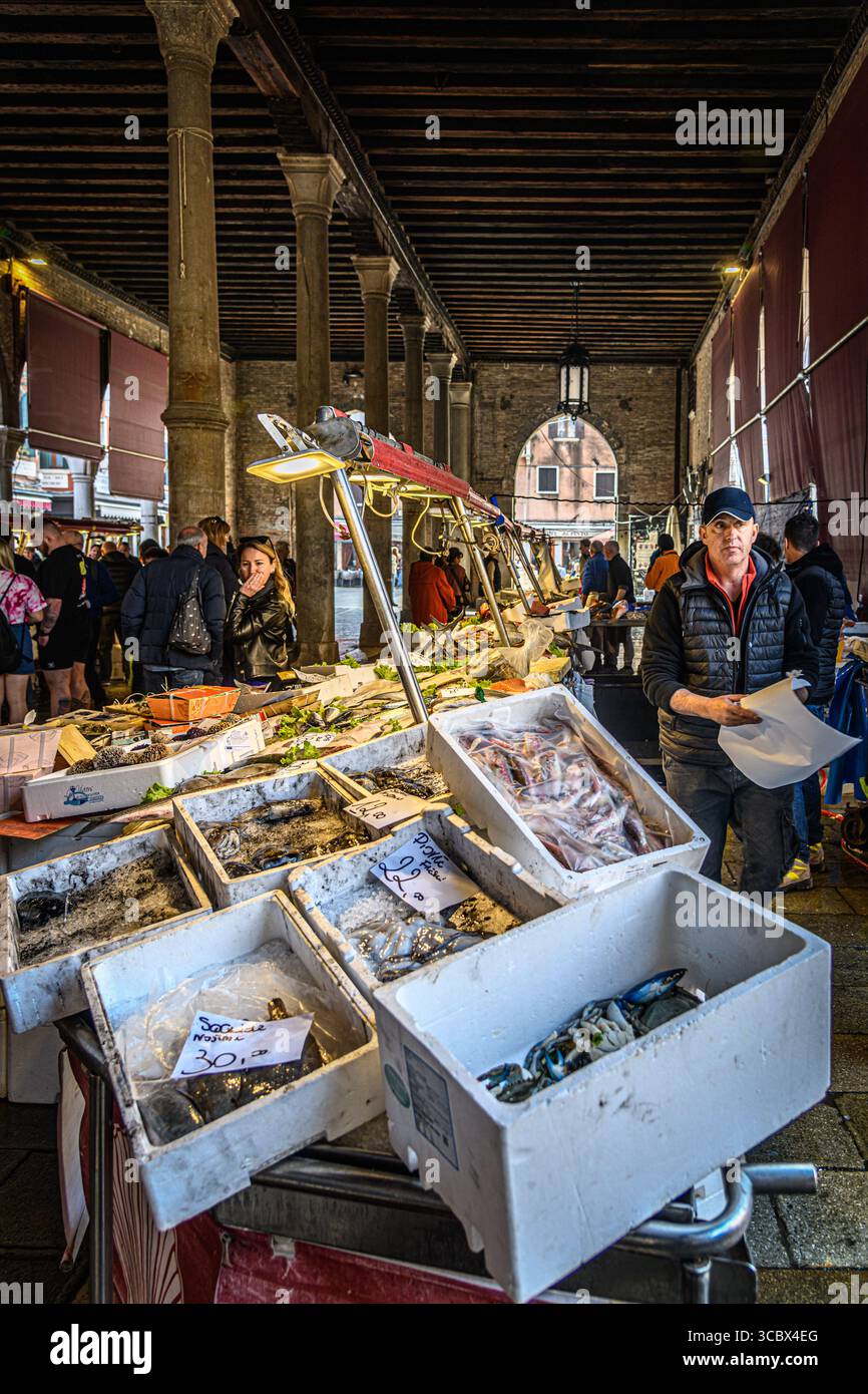 Venedig Fischmarkt Stockfoto