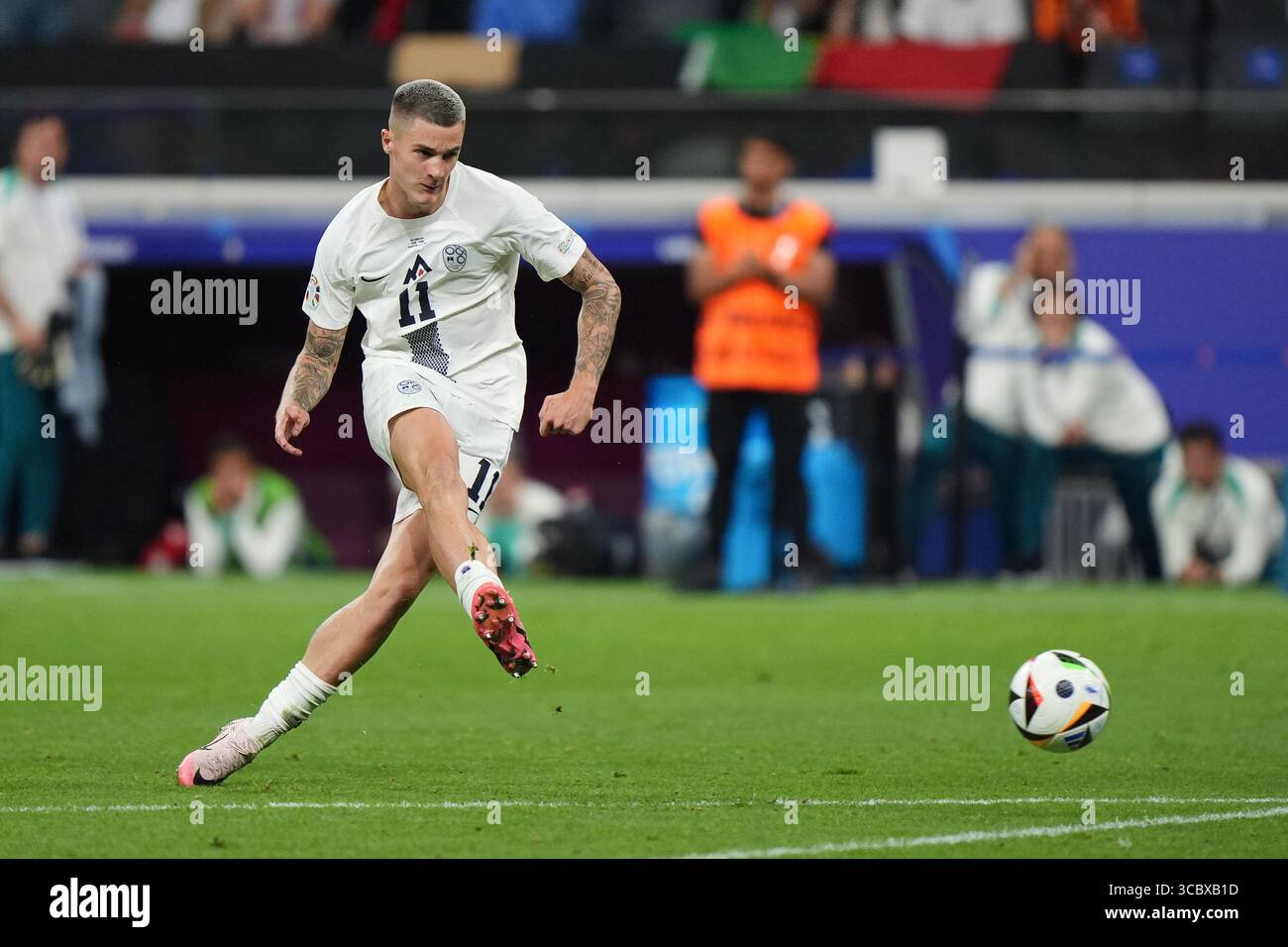 Aktenfoto vom 01.07.2024 von Benjamin Sesko. Manchester United unterzeichnet Benjamin Sesko vom RB Leipzig in einem Deal im Wert von bis zu 73 Mio. £ Ausgabedatum: Samstag, 9. August 2025. Stockfoto