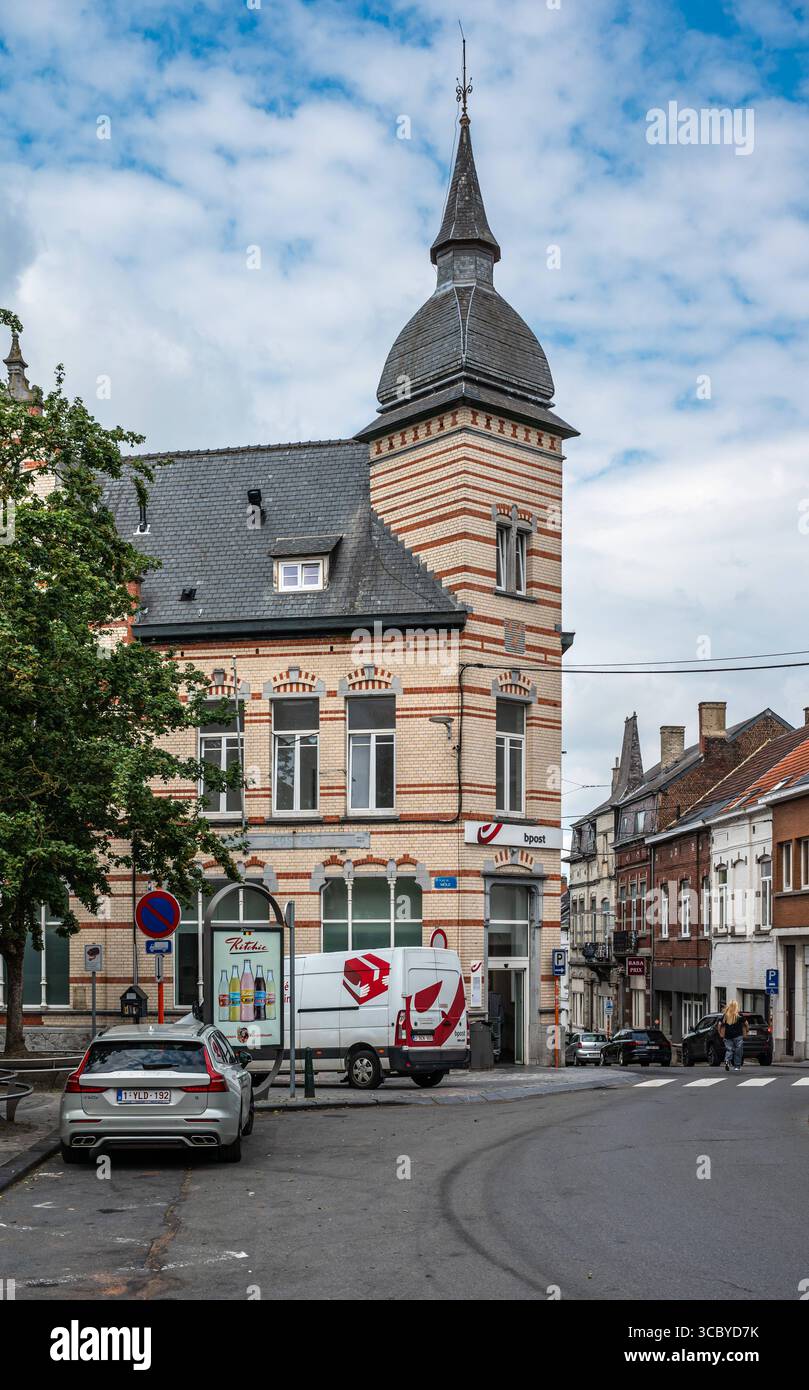 Place du Mole oder Mole Square im Stadtzentrum von Braine L Alleud, Brabant Wallon, Belgien 14. Juli 2025 Stockfoto