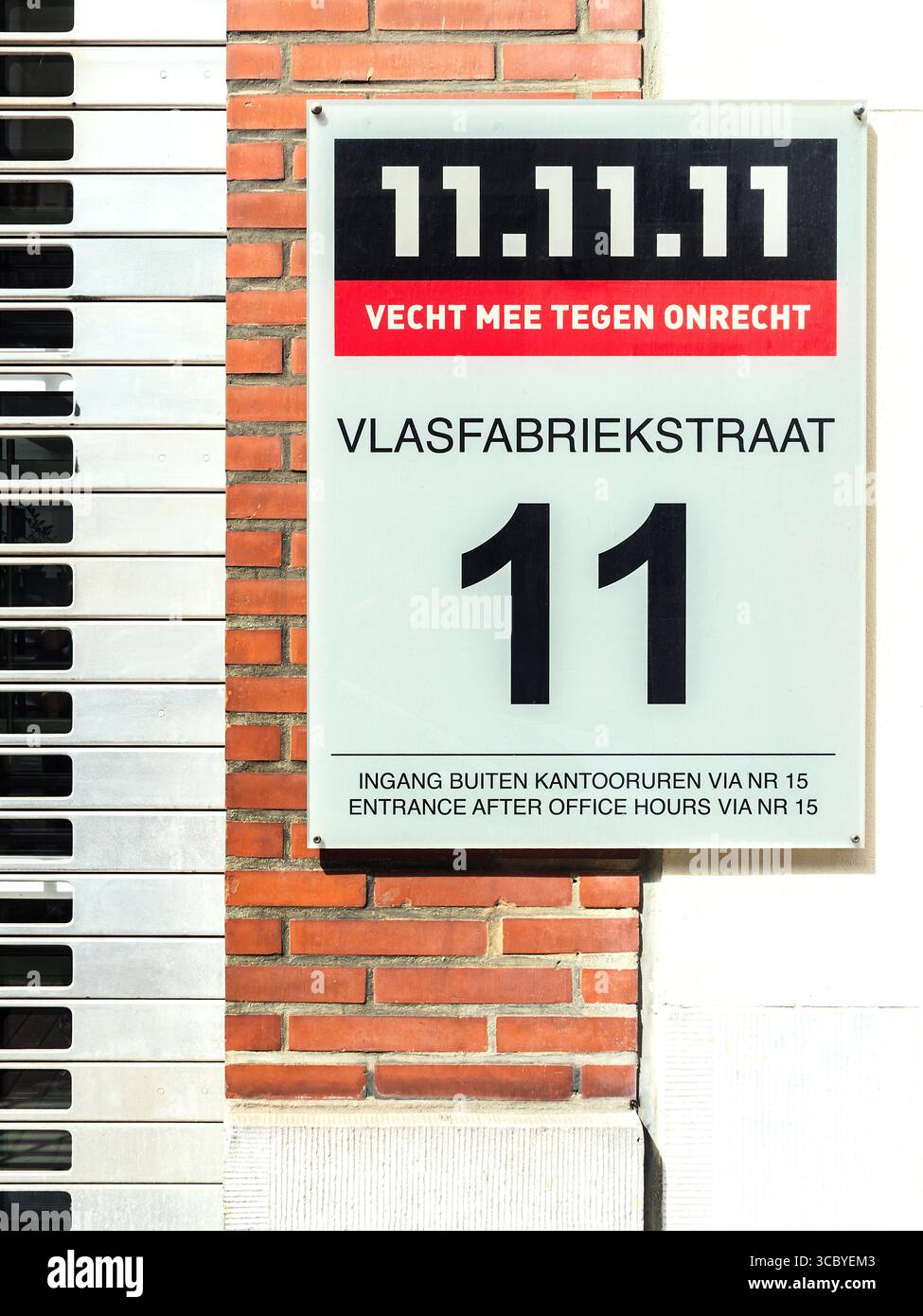 Geschäftsstraße 11 in Brüssel, Belgien. Stockfoto