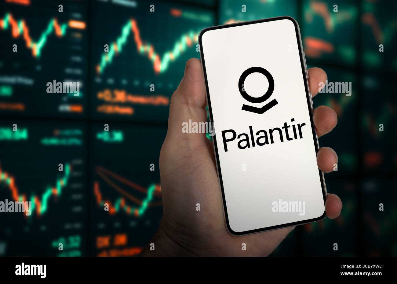 Palantir – Lösungen für Big Data Analytics und Government Intelligence Stockfoto