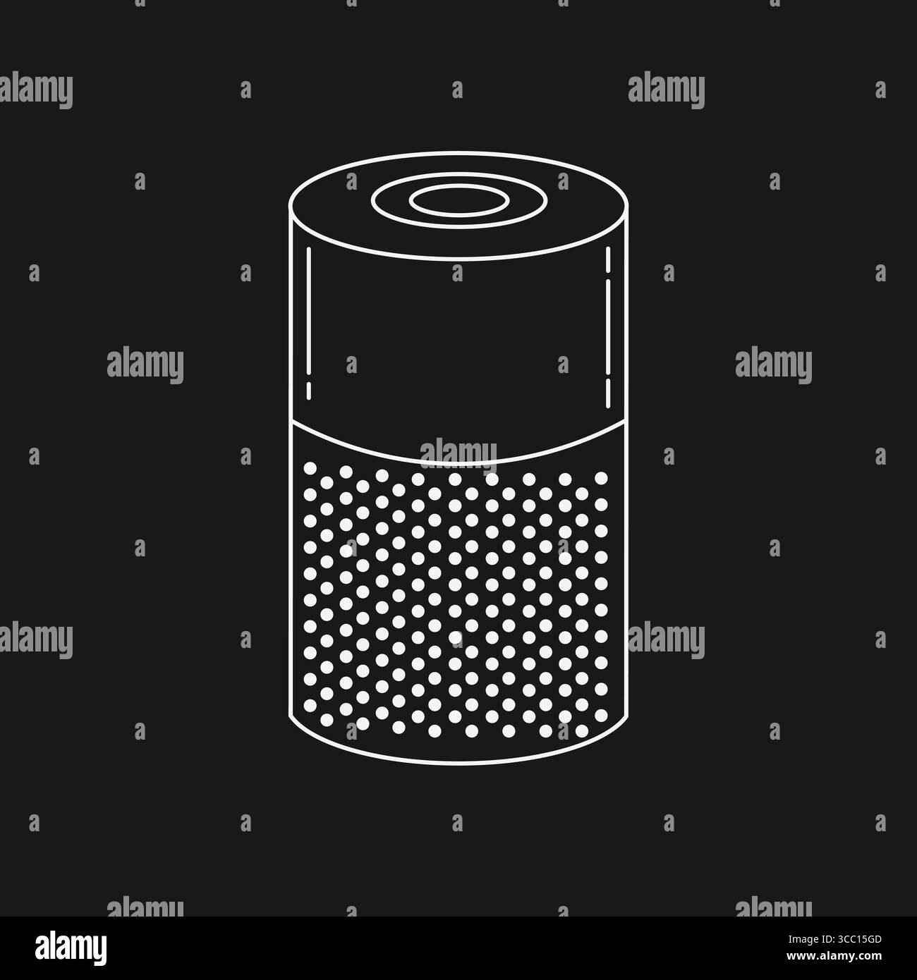 Smart Speaker und AI Voice Assistant Symbol für Heimautomatisierung, Musik und drahtlose Steuerung Stock Vektor