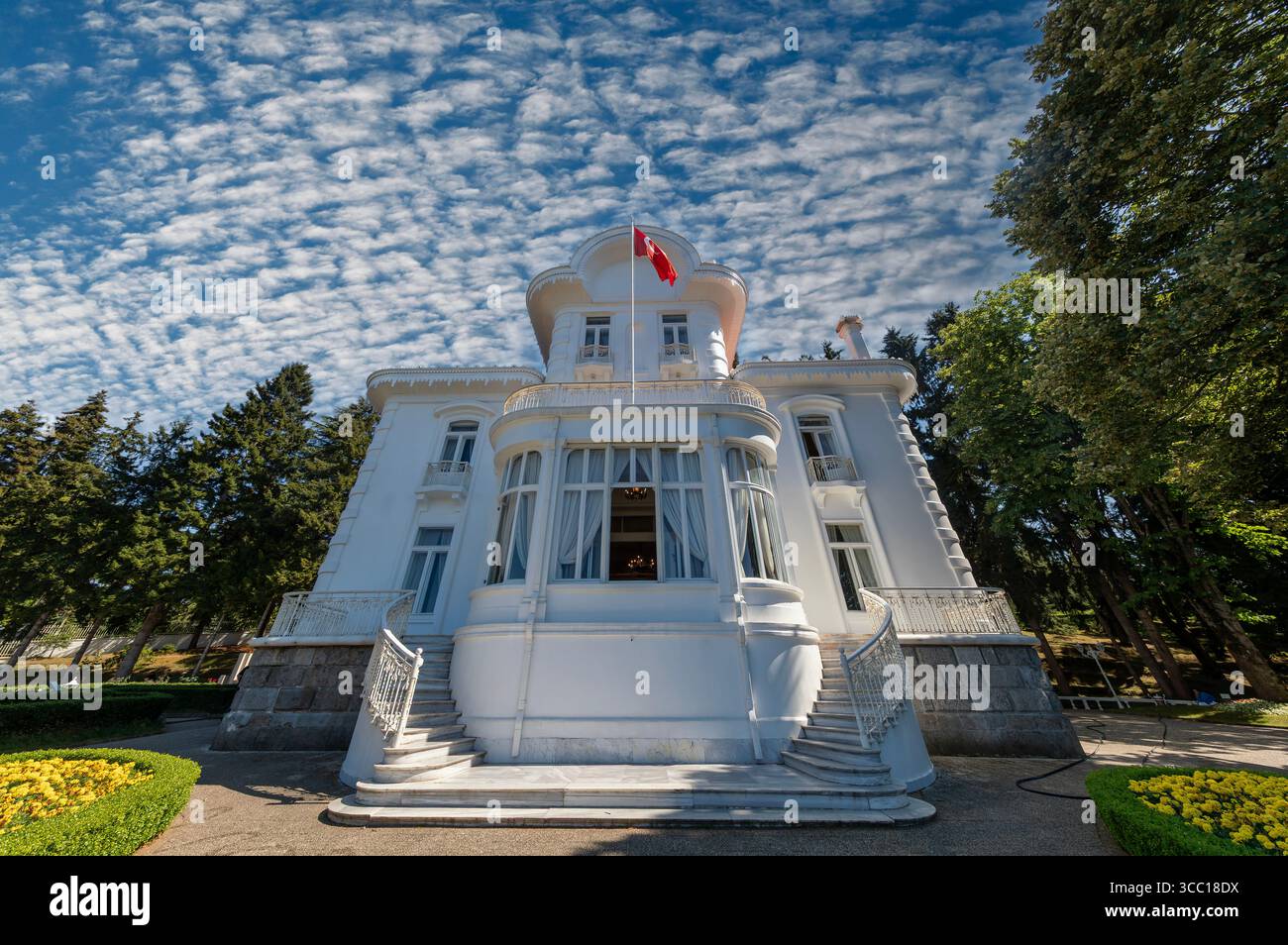 Atatürk Mansion in der Provinz Trabzon, wo Oberbefehlshaber Atatürk blieb Stockfoto