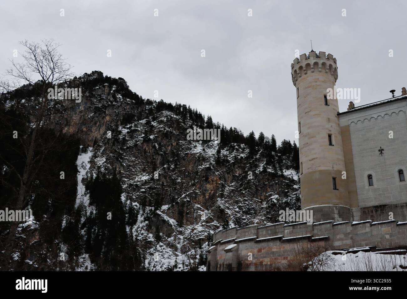 Schloss Neuschwanstein in Schwangau im Januar 2024. Foto: Raquel G. Frohlich. Stockfoto