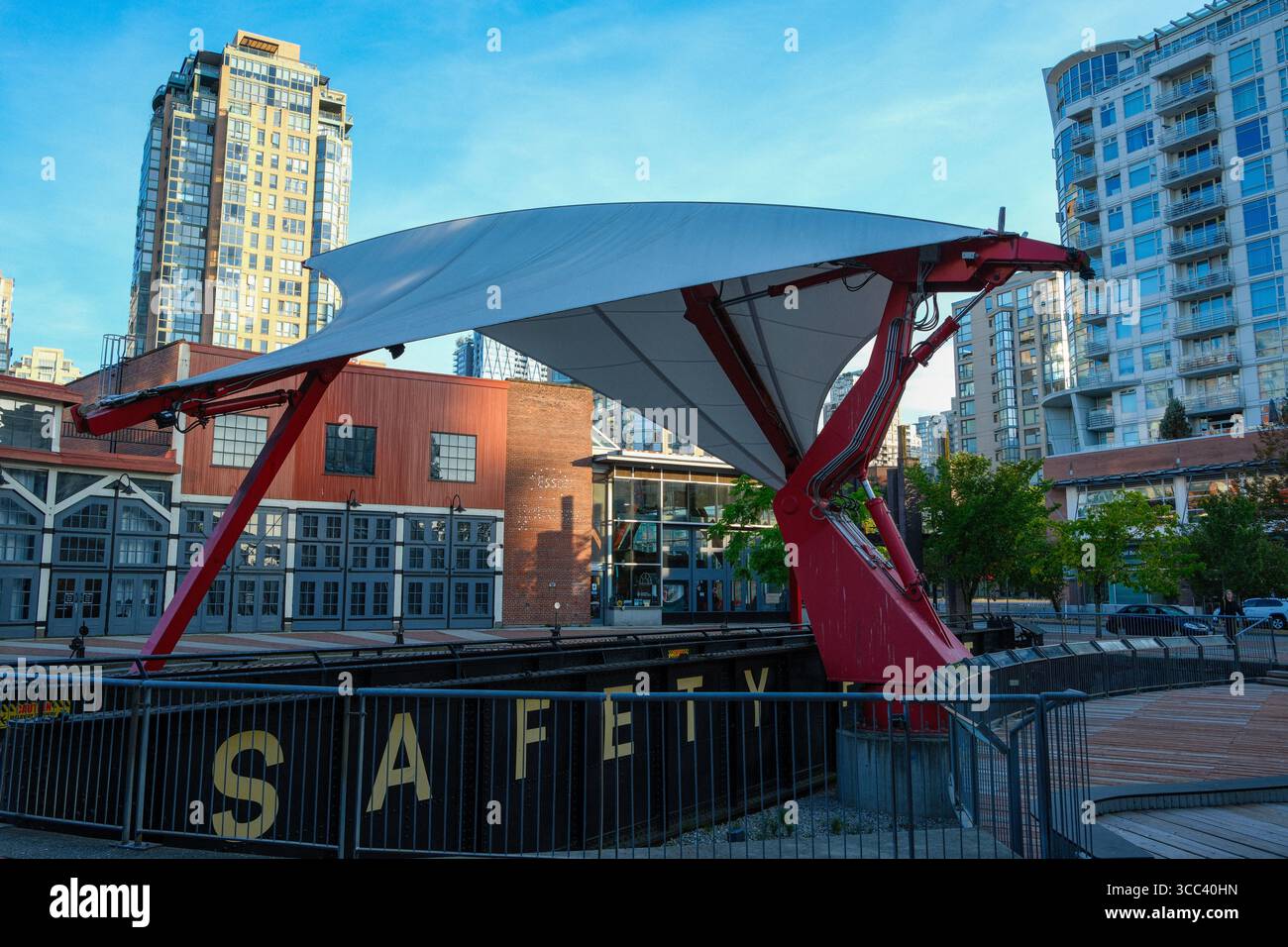 Die Ausstellung „Safety First“ im Roundhouse Community Centre in Yaletown, Vancouver, BC. Stockfoto