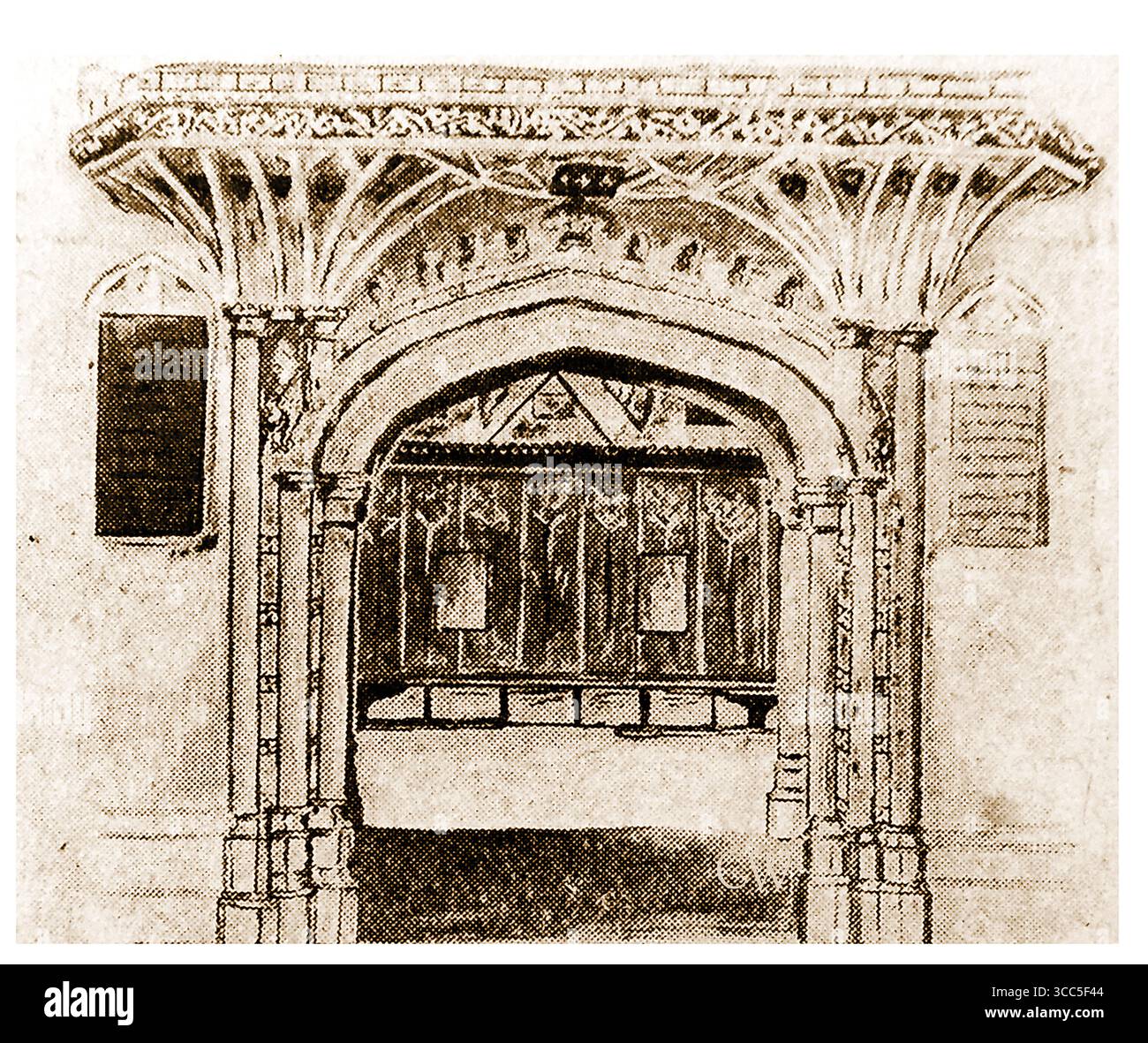 Ein Gedenkschirm am Eton College zum Gedenken an ehemalige Schüler, die im Burenkrieg getötet wurden. Stockfoto