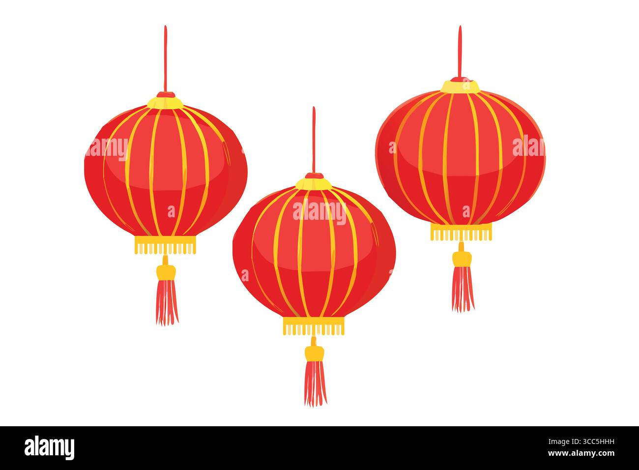 „Traditionelle chinesische rote Laternen zur Feier“ Stock Vektor