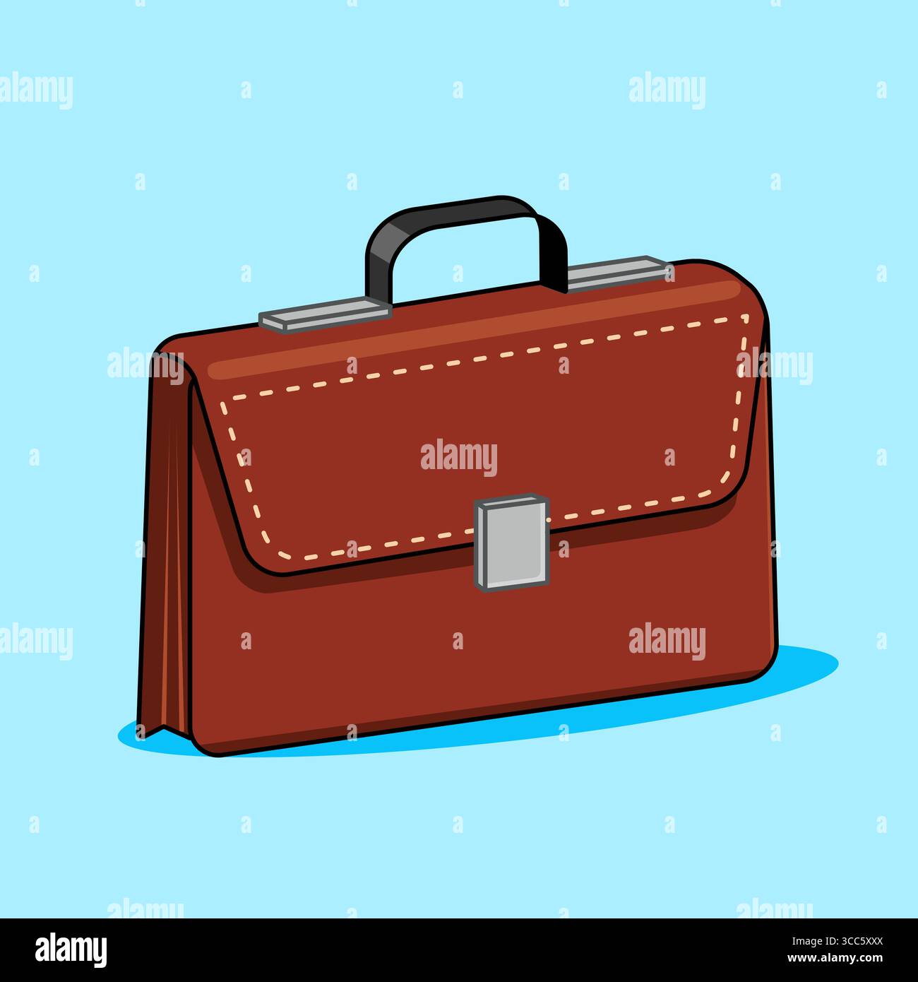 Leder Aktentasche Illustration Business und Professional Konzept Vektor isoliertes Design Stock Vektor