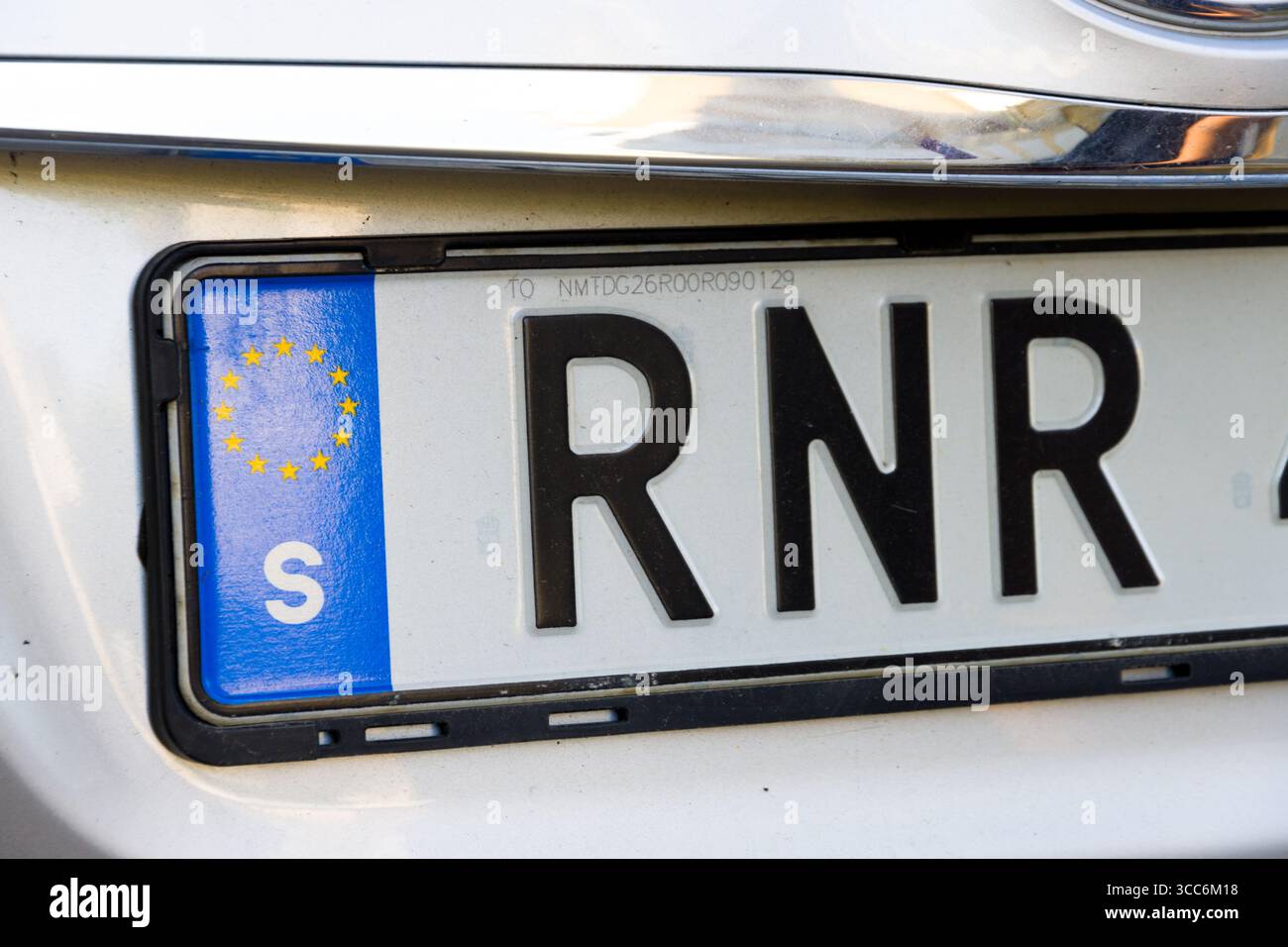 Autokennzeichen für Schweden Stockfoto