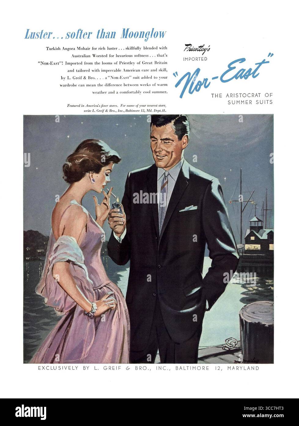 1958 Priestley's importierte Sommerkleidung 'Nor-East' Stockfoto