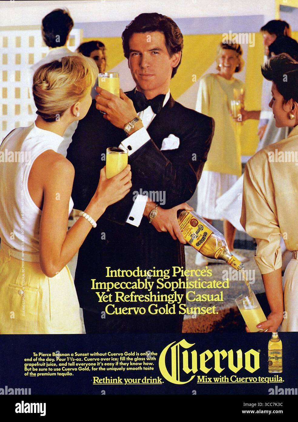 1986 Jose Cuervo Tequila Werbespot mit Pierce Brosnan als James Bond 007 Stockfoto