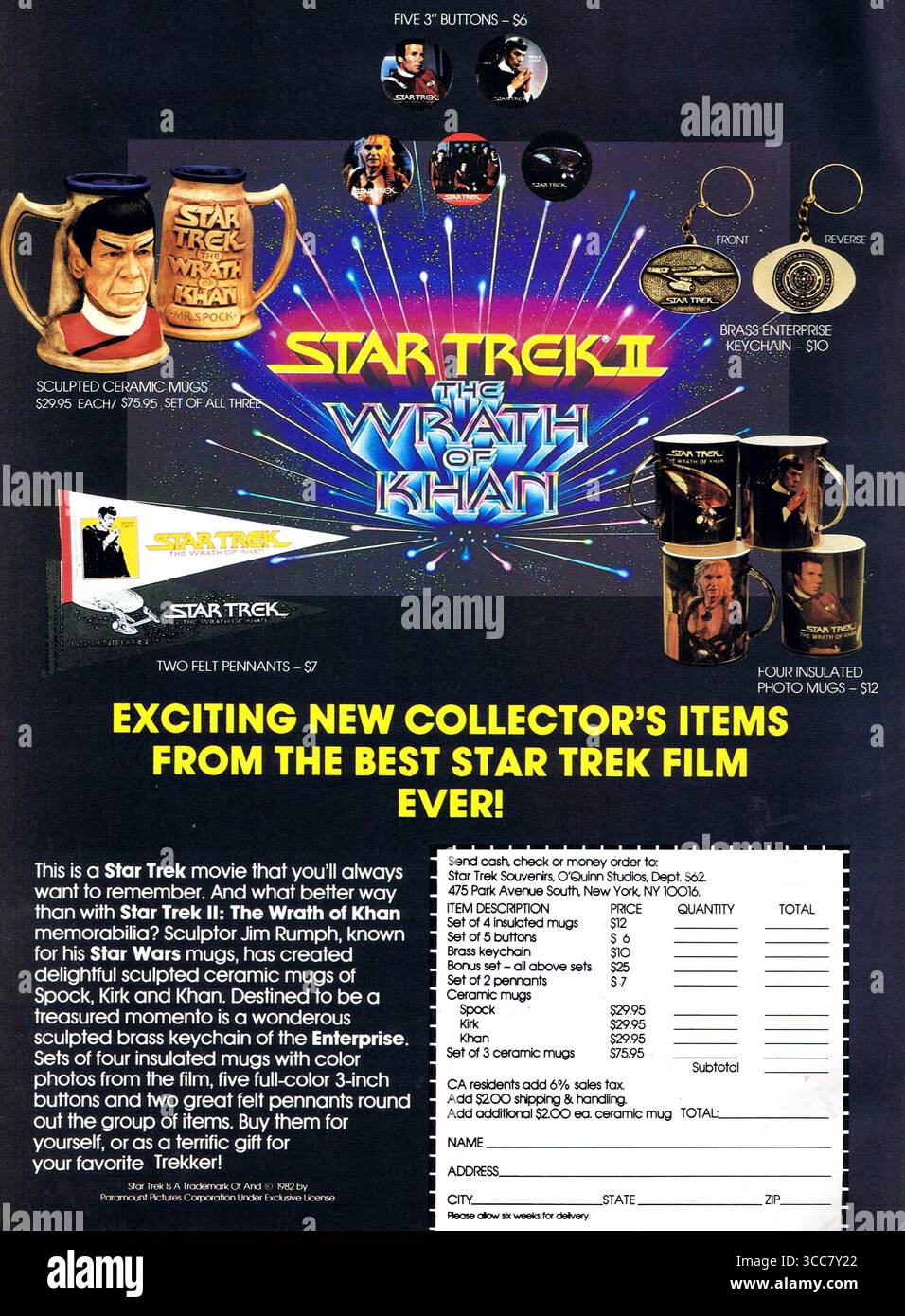 1982 Star Trek II, der Zorn des Khan-Sammlerausstellung Stockfoto