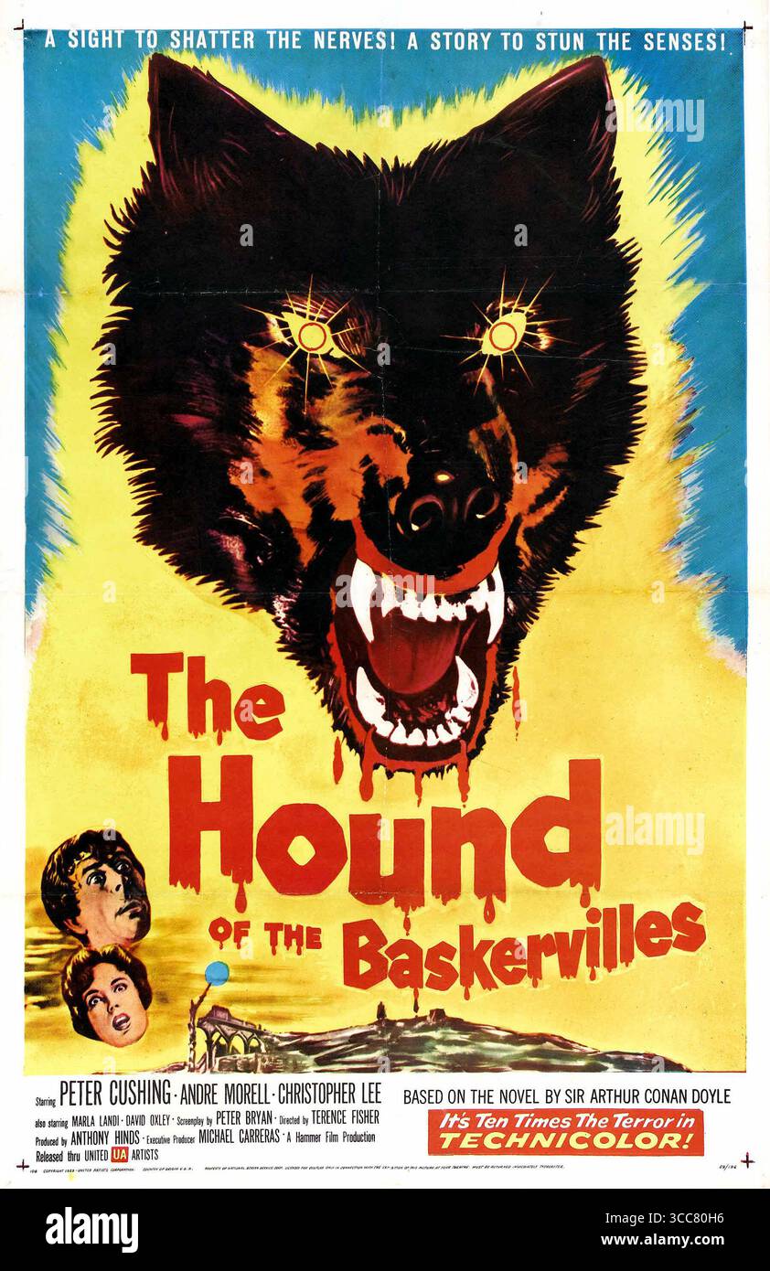 1959 der Hund der Baskervilles. Filmplakat Stockfoto