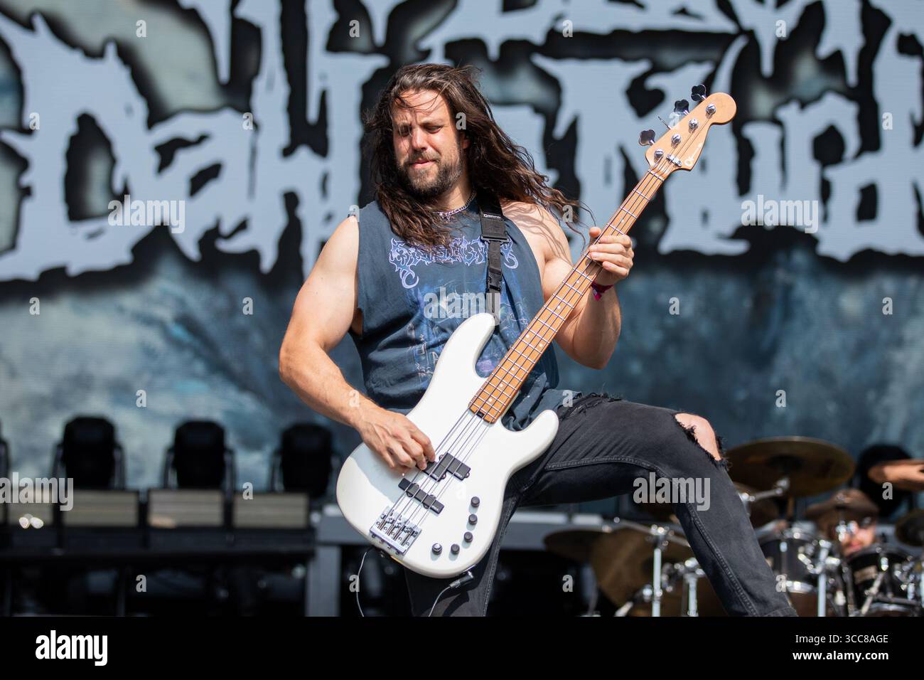 Derbyshire, England, 10. August 2025. Der Black Dahlia Mord auf der Ronnie James Dio Stage beim Bloodstock Open Air 2025 in Derbyshire. Quelle: Izzy Clayton/Alamy Live News Stockfoto
