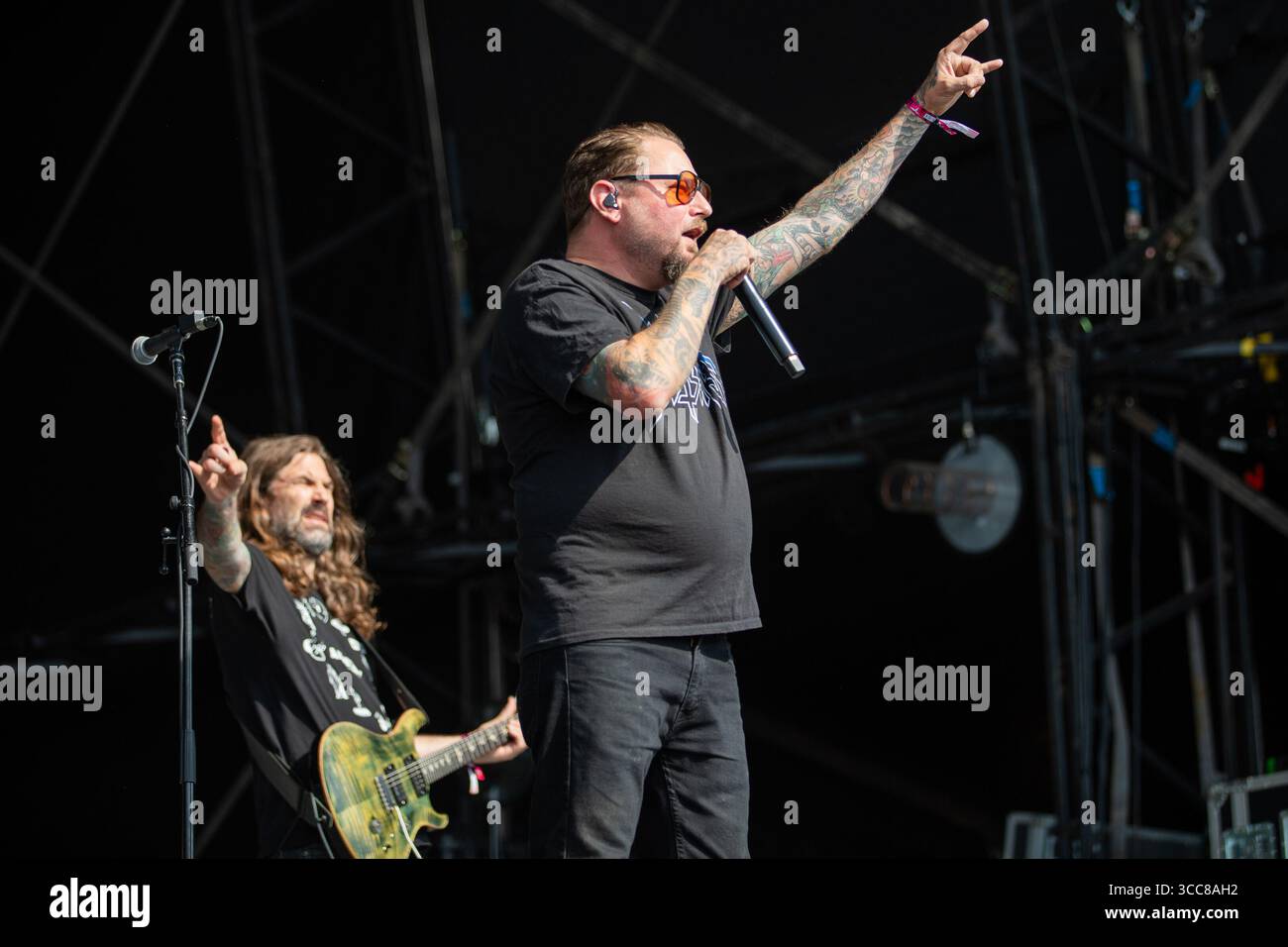 Derbyshire, England, 10. August 2025. Der Black Dahlia Mord auf der Ronnie James Dio Stage beim Bloodstock Open Air 2025 in Derbyshire. Quelle: Izzy Clayton/Alamy Live News Stockfoto