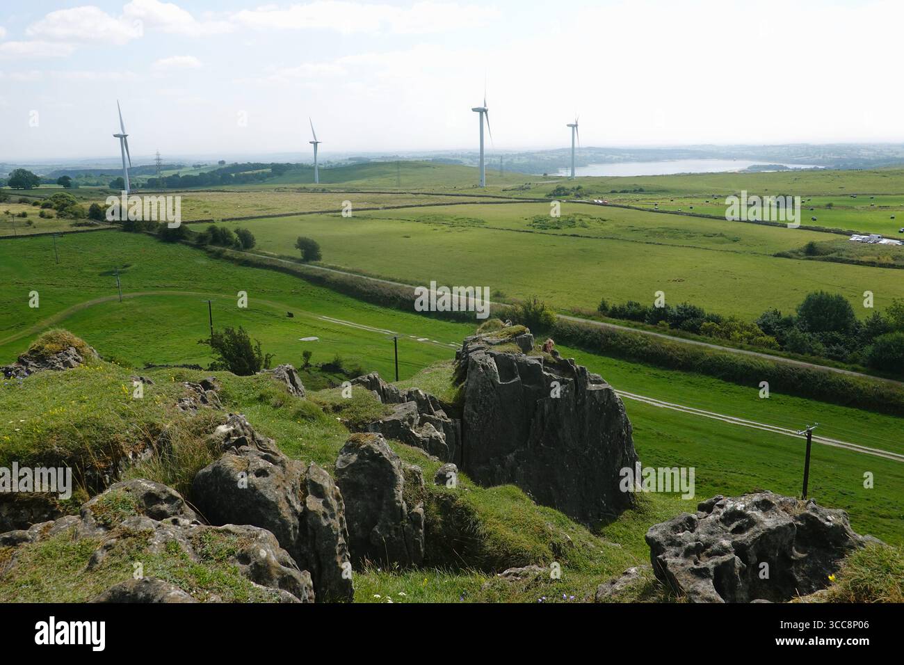 Harboro Rocks und Carsington Water in Brassington, Derbyshire, England Stockfoto
