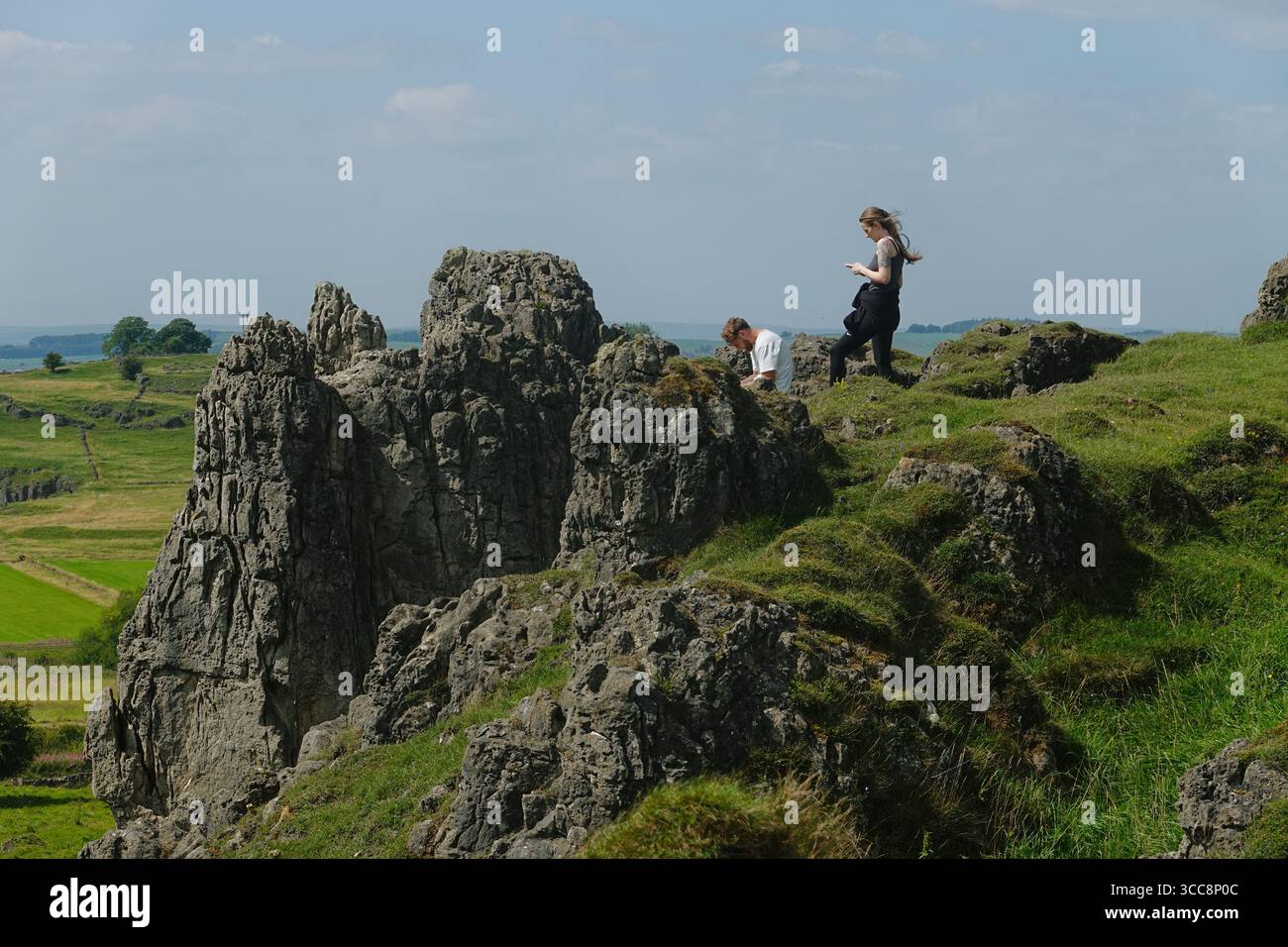 Harboro Rocks in Brassington, Derbyshire, England Stockfoto