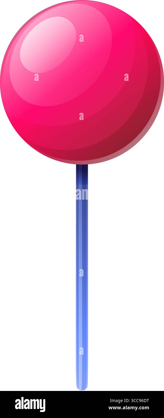 Süßes Süßigkeiten Im Dessert-Design Mit Emaille-Nadel Stock Vektor