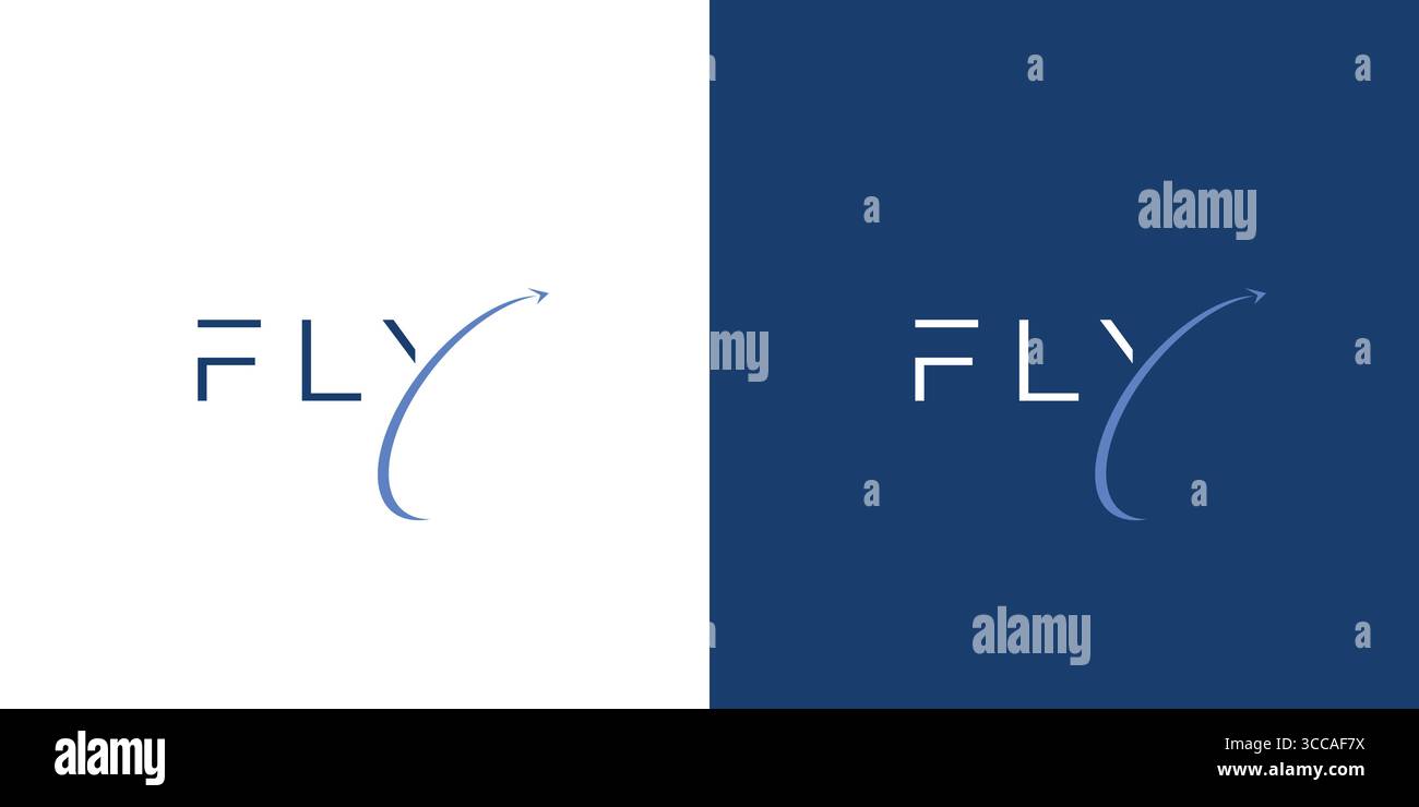 Einzigartiges und modernes fliegendes Logo Stock Vektor