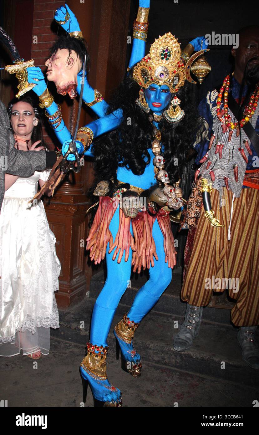 Heidi Klum auf ihrer Halloween-Party in New York City am 31. Oktober 2008 Stockfoto