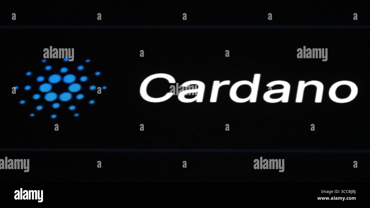 Die Kryptowährung Cardano ist in der Kryptotradingplattform Koingecko auf dem Display eines iPhone zu sehen. Rottweil Baden-Württemberg Deutschland *** die Kryptowährung Cardano ist auf dem Display eines iPhones in der Krypto-Handelsplattform Koingecko Rottweil Baden Württemberg zu sehen Stockfoto