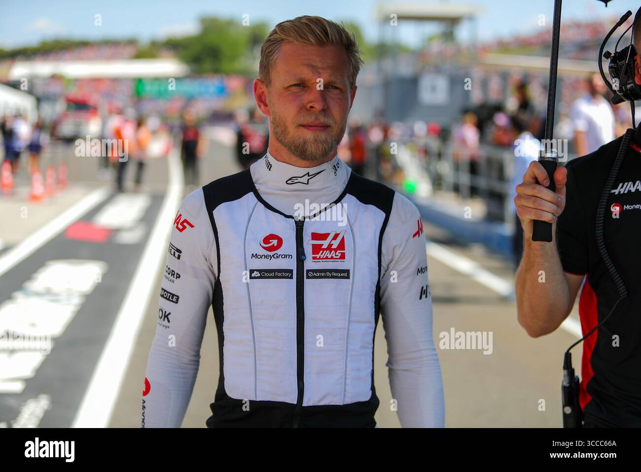 Juli 2023, Budapest, Rieti, Ungarn: Kevin Magnussen (SVE) Haas VF-23..während des RENNENS, Sonntag, 23. Juli, FORMEL 1 QATAR AIRWAYS GRAND PRIX 2023 von UNGARN - 21. Juli bis 23. Juli 2023 Hungaroring, Budapest, Ungarn (Kreditbild: © Alessio de Marco/ZUMA Press Wire) Stockfoto