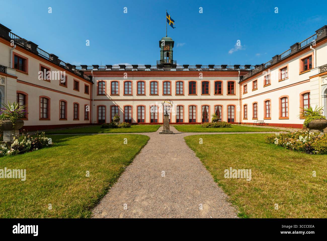 Schloss Tullgarn, Stockholmer County, Schweden. Die Burg wurde in den 1720er Jahren gebaut (der Architekt Carl Hårleman wurde in Tullgarn beauftragt), aber die Besetzung Stockfoto
