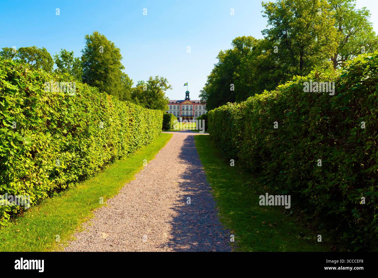 Schloss Tullgarn, Stockholmer County, Schweden. Die Burg wurde in den 1720er Jahren gebaut (der Architekt Carl Hårleman wurde in Tullgarn beauftragt), aber die Besetzung Stockfoto