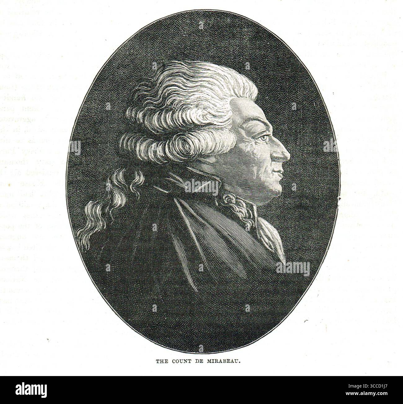 Honoré Gabriel Riqueti, Graf von Mirabeau. Eine prominente Figur der frühen Phasen der Französischen Revolution und Befürworter der gemäßigten Position der konstitutionellen Monarchie Stockfoto