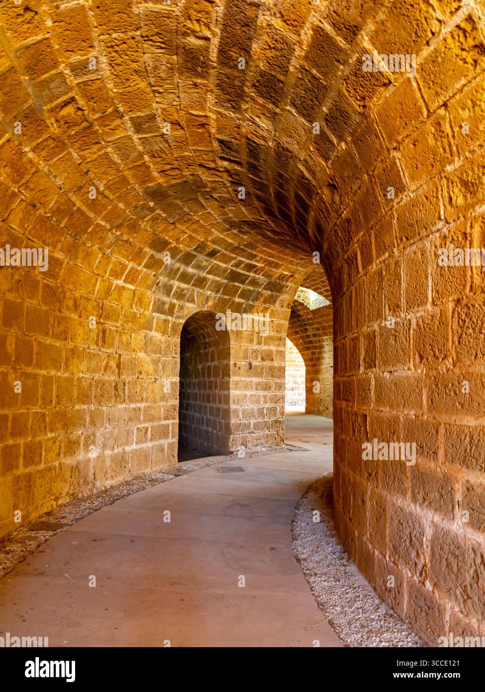 Das Innere der Martinengo-Bastion in der ummauerten Stadt Famagusta in der Türkischen Republik Nordzypern. Benannt nach Alvise Martinengo. Stockfoto