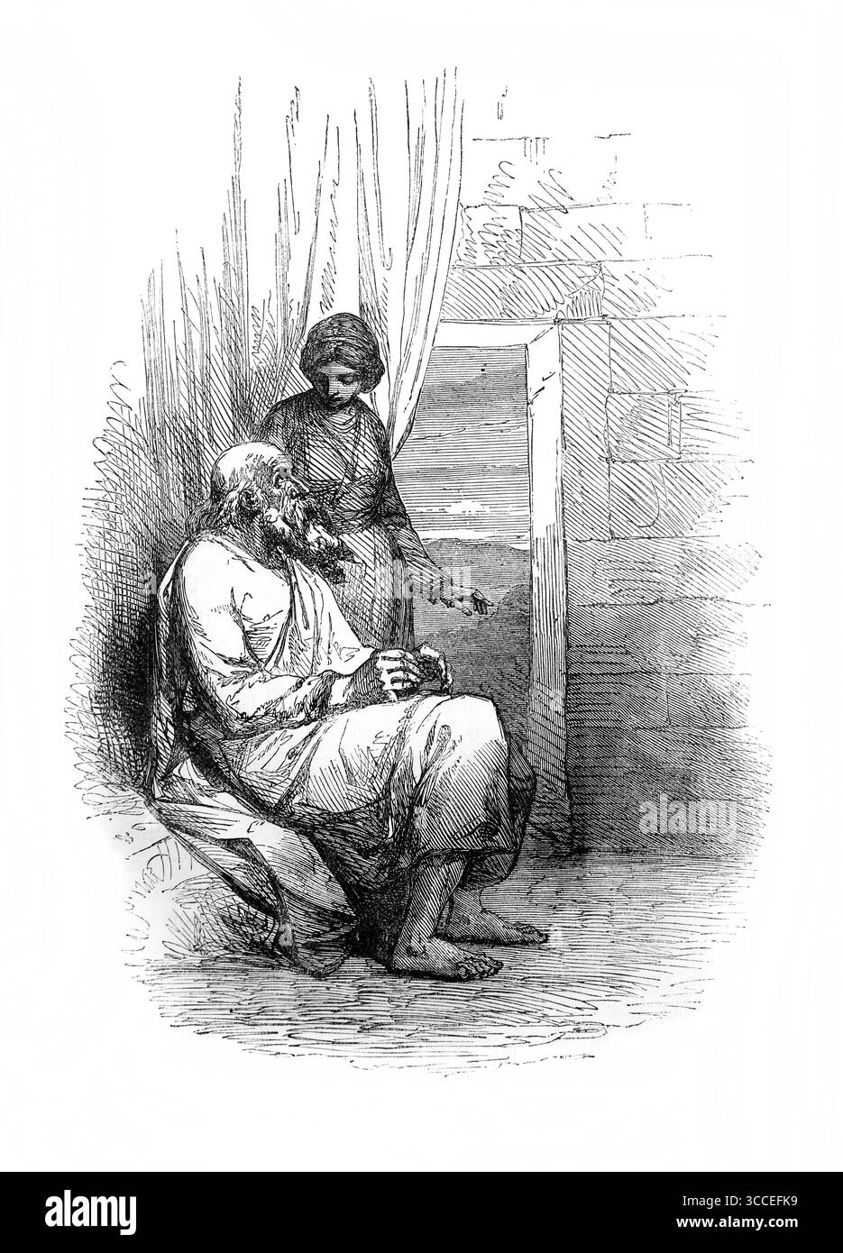 Illustration von Prediger XII 5-6 erinnern Sie sich an ihn oder jemals die silberne Schnur werden gelöst Eccles XII. 5-6 (denken Sie an Gott, bevor Ihre Seele Ihren Körper verlässt A Stockfoto