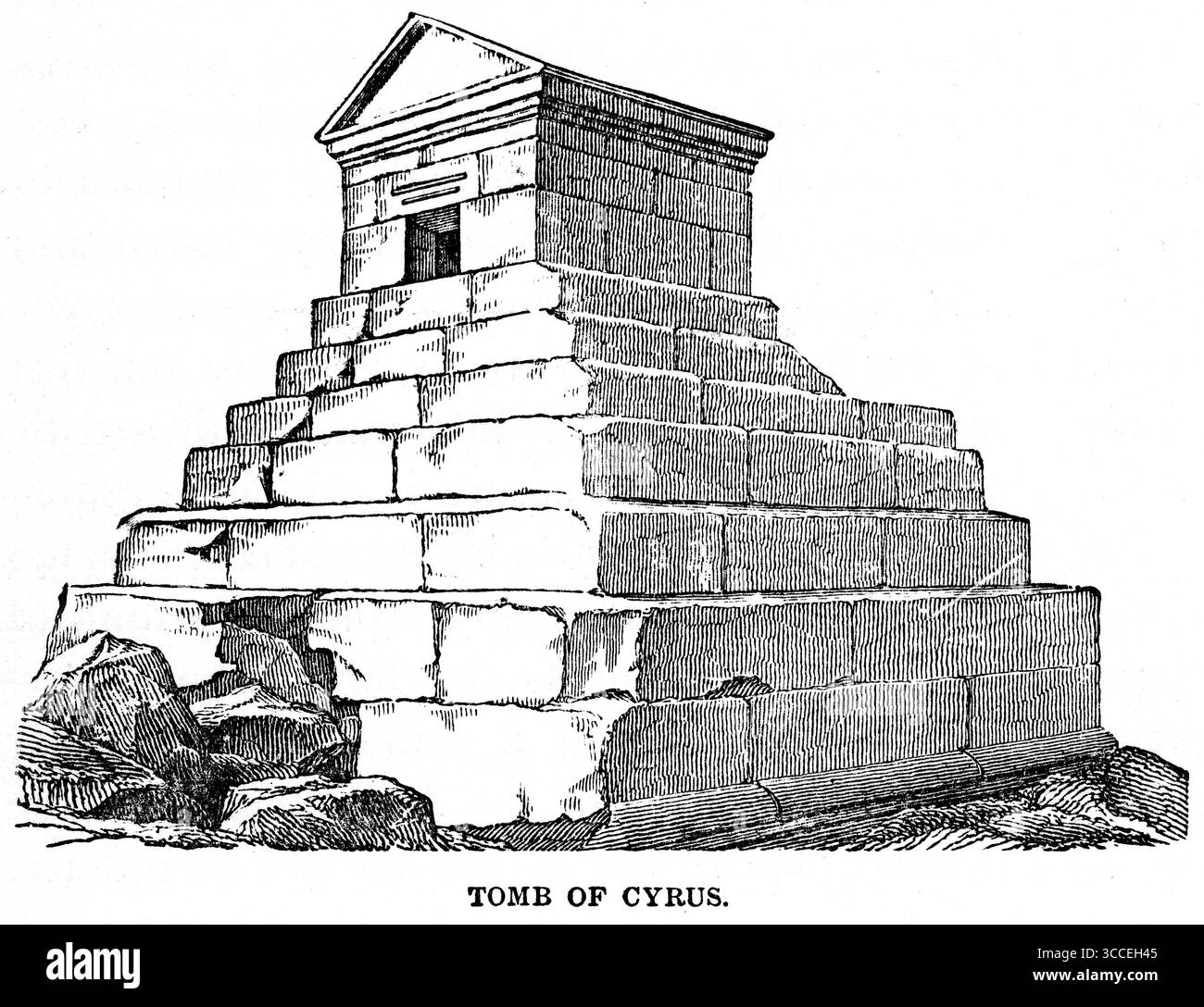 USA: Tomb of Cyrus, Illustration, Ridpath's History of the World, Band I, von John Clark Ridpath, LL. D., Merrill & Baker Publishers, New York, 1894 (Bild: © JT Vintage/Glasshouse via ZUMA Press Wire) Stockfoto