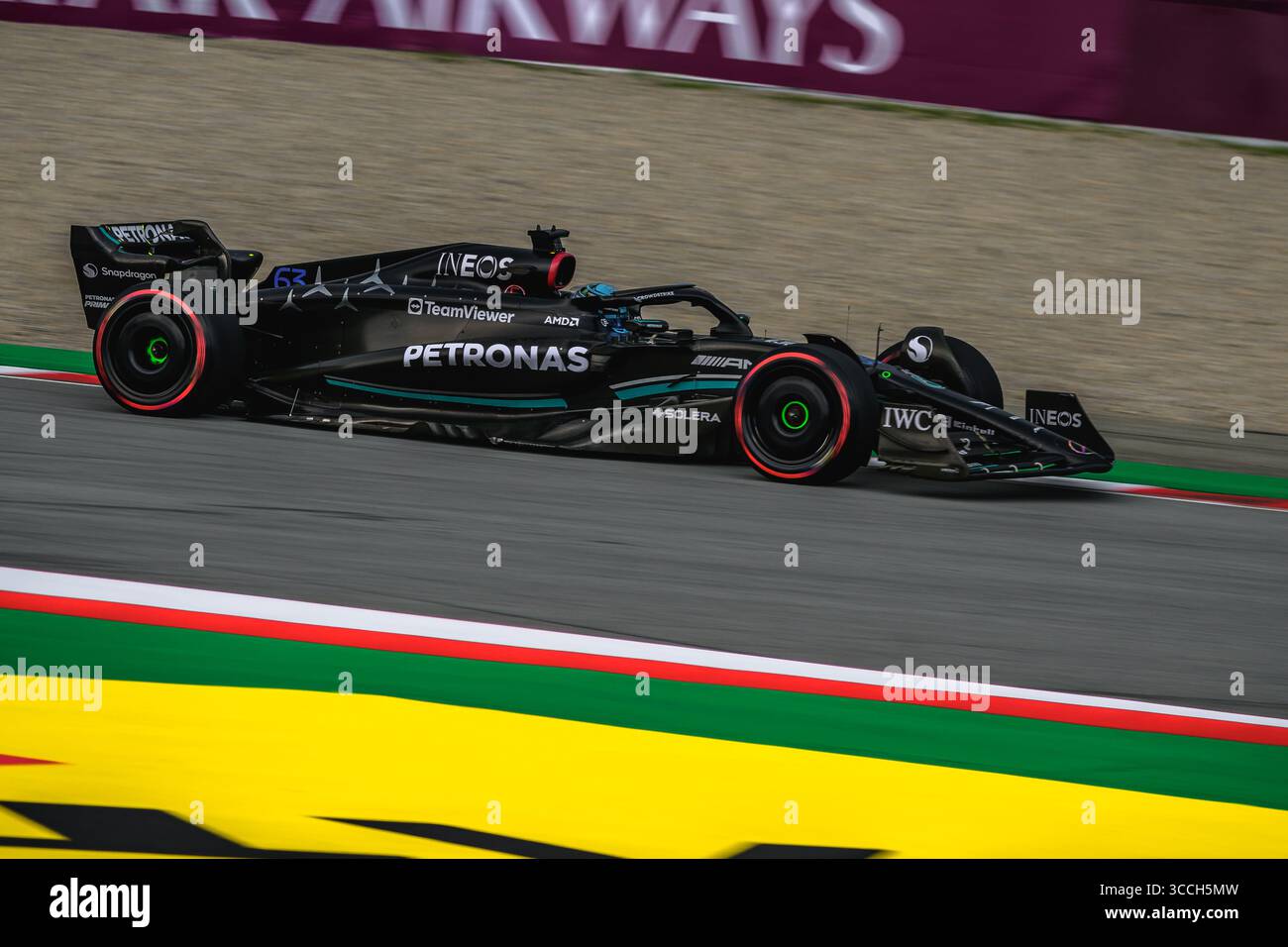 3. Juni 2023: GEORGE RUSSEL (GBR) vom Team Mercedes fährt in seiner W14 während der dritten Trainingseinheit des spanischen GP auf dem Circuit de Catalunya (Foto: © Matthias Oesterle/ZUMA Press Wire) Stockfoto