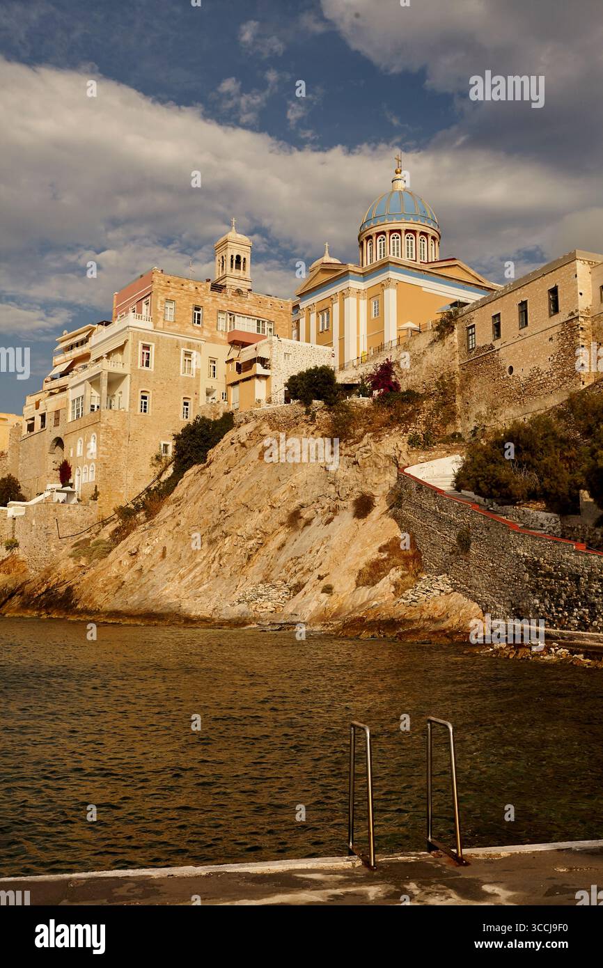 Kirche St. Nikolaus syros Stockfoto