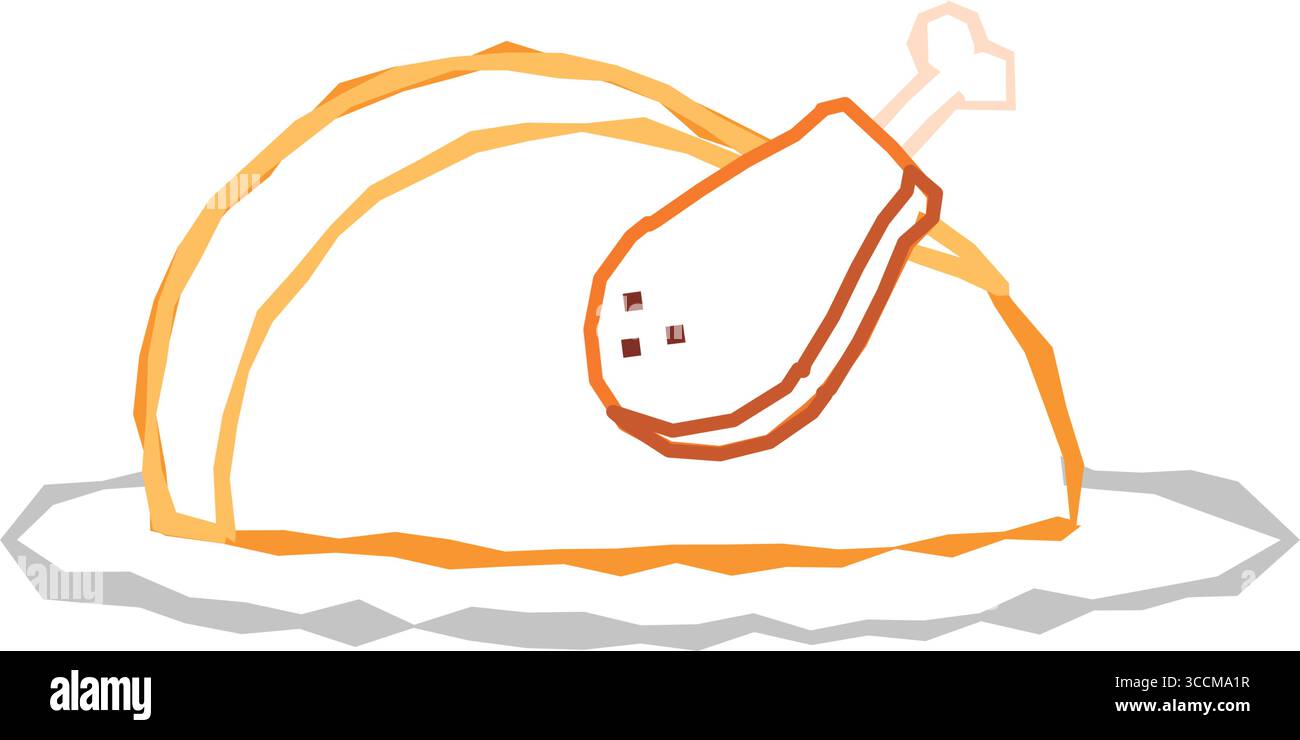 Goldene türkei Umrisszeichnung. Vektor Stock Vektor