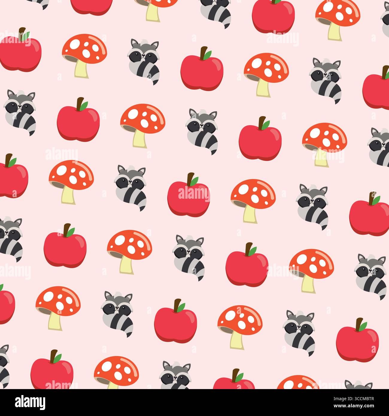 Muster mit Waldtieren. Vektor Stock Vektor