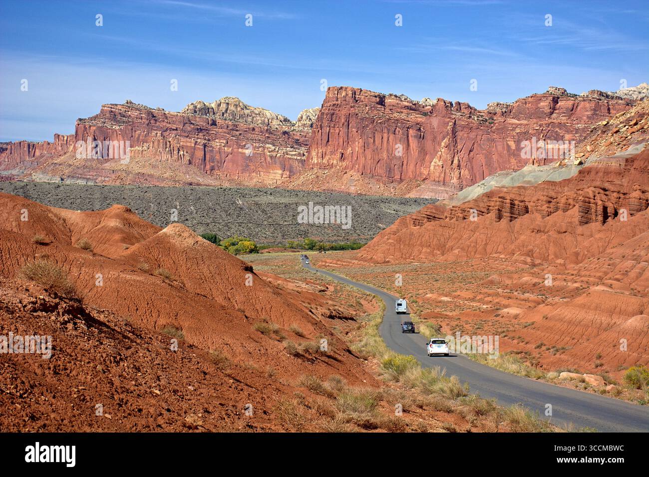 Bunte Felsformationen im Capitol Reef National Park, Utah Stockfoto