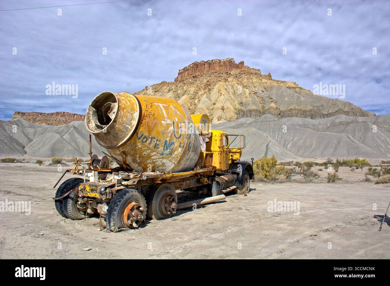 Bunte Sandsteinformationen in Caineville, Utah Stockfoto