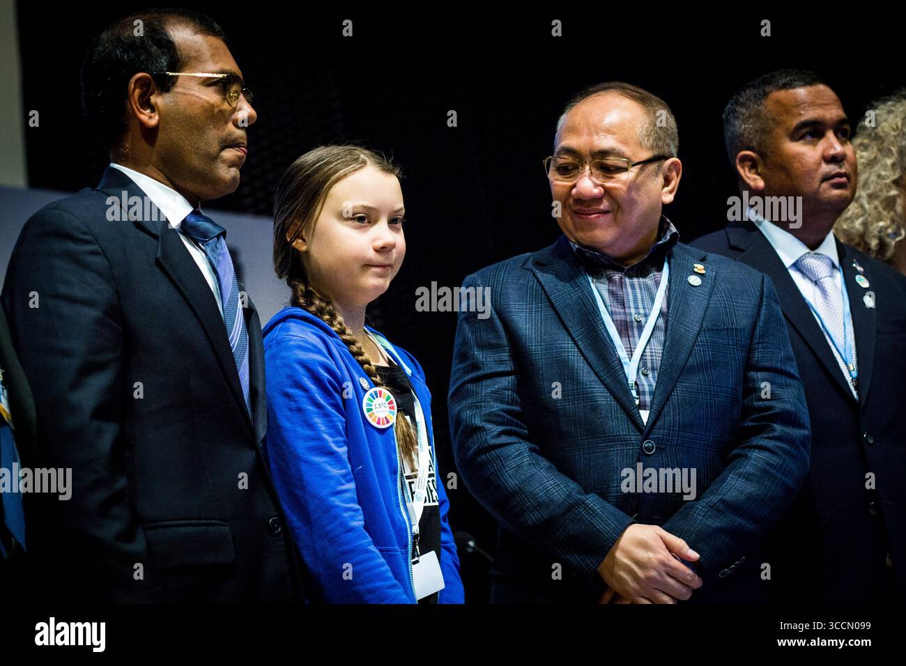 13. Dezember 2018: Kattowitz, Polen: Die 15-jährige schwedische Aktivistin Greta Thunberg auf einer cop24-Konferenz. (Bild: © Sadak Souici/ZUMA Press Wire) Stockfoto