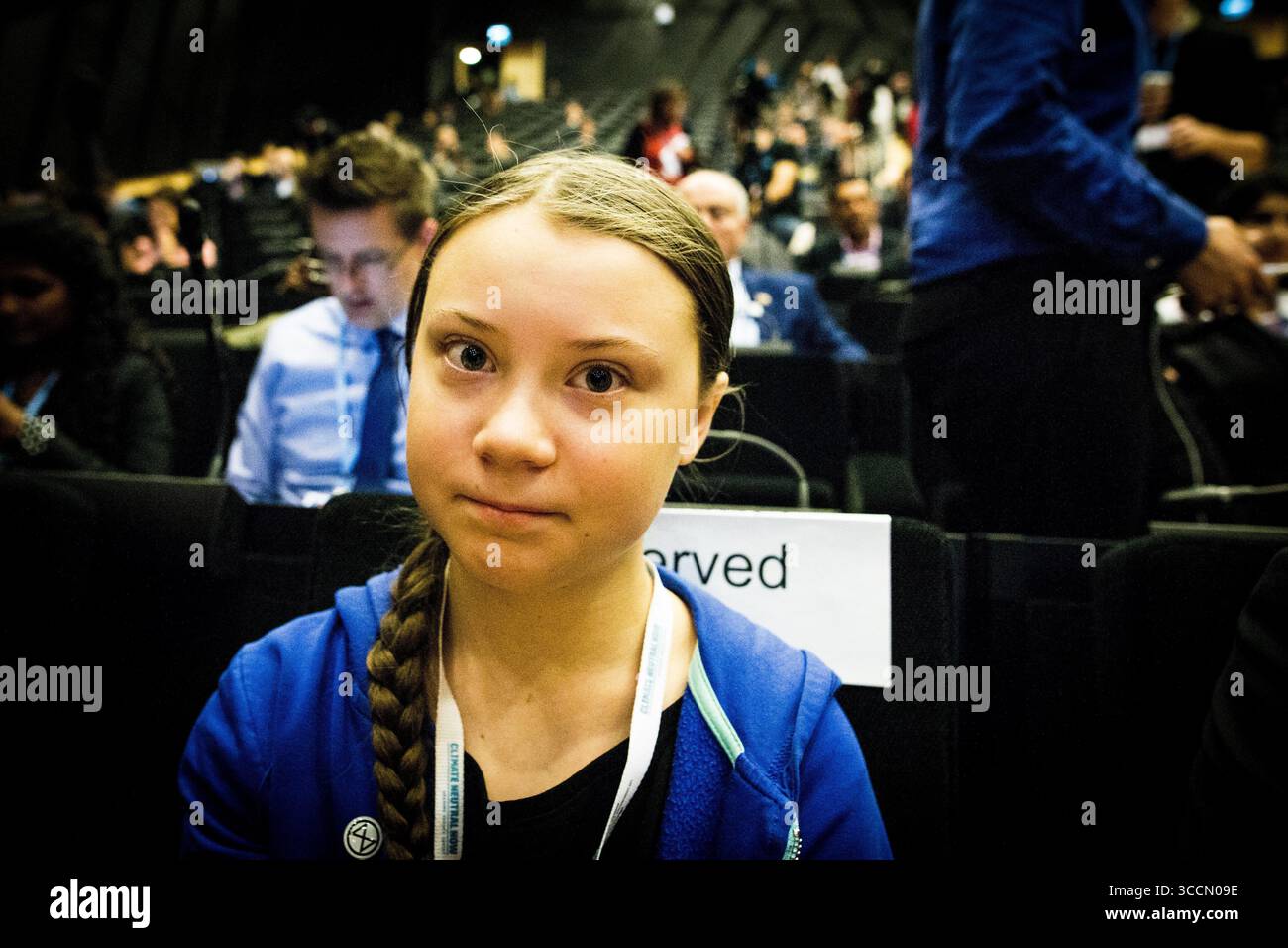 13. Dezember 2018: Kattowitz, Polen: Die 15-jährige schwedische Aktivistin Greta Thunberg auf einer cop24-Konferenz. (Bild: © Sadak Souici/ZUMA Press Wire) Stockfoto