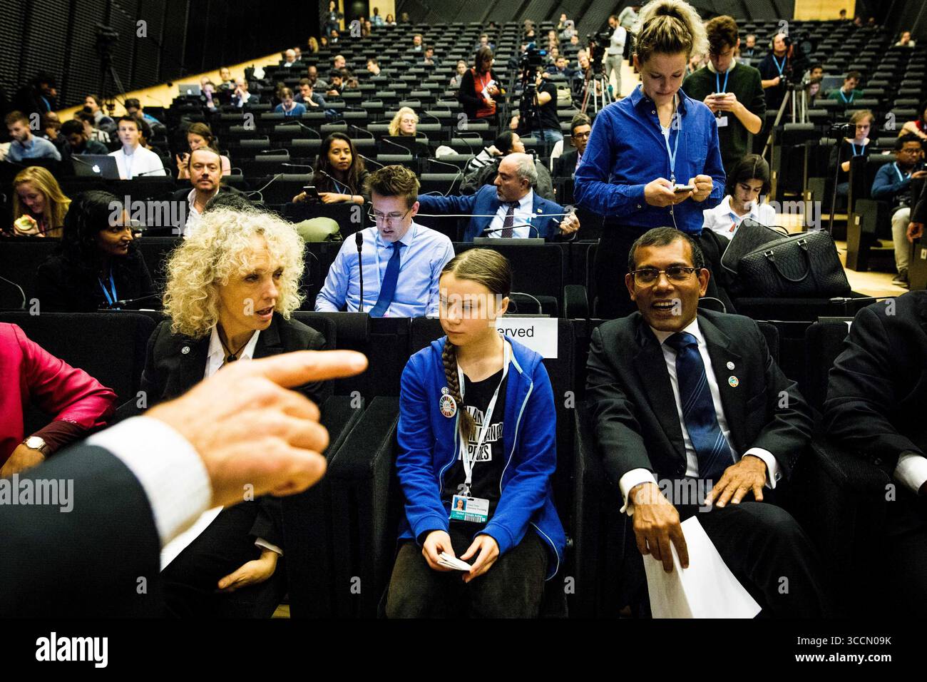 13. Dezember 2018: Kattowitz, Polen: Die 15-jährige schwedische Aktivistin Greta Thunberg auf einer cop24-Konferenz. (Bild: © Sadak Souici/ZUMA Press Wire) Stockfoto