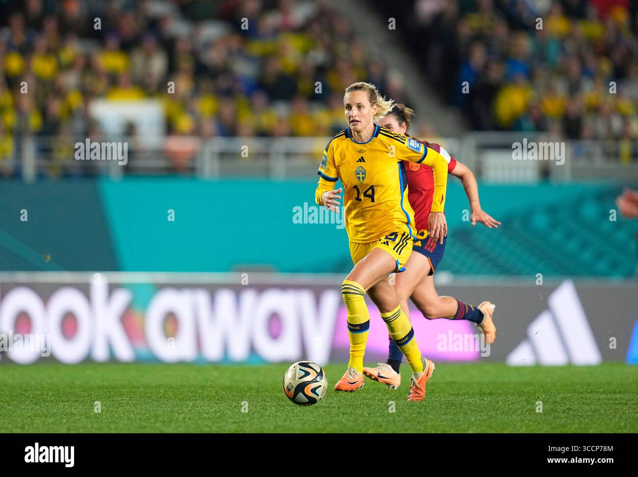15. August 2023: Nathalie Bjorn (Schweden) kontrolliert den Ball während eines Spiels , AT , . Kim Price/CSM (Kreditbild: © Kim Price/CSM via ZUMA Press Wire) Stockfoto