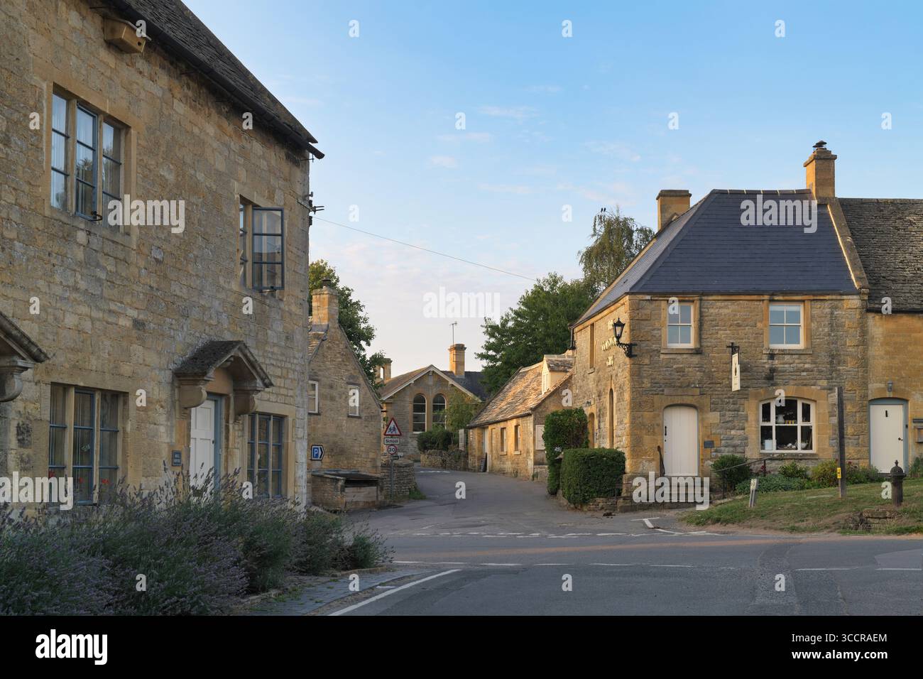 Am frühen Morgen in Guiting Power, Cotswolds, Gloucestershire, England Stockfoto