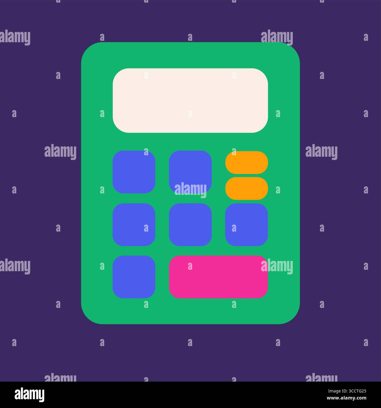 Schulrechner Vektor-Symbol-Illustration Stock Vektor