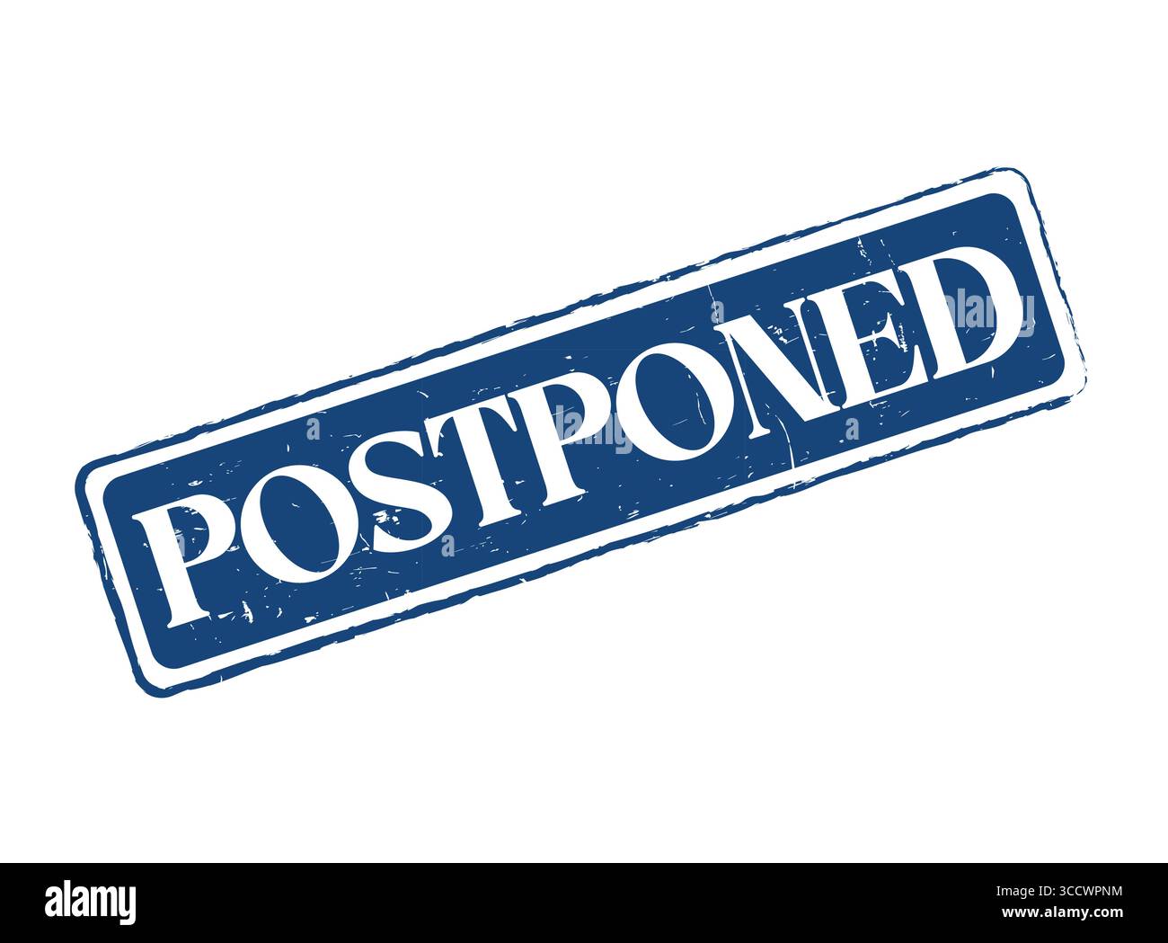 Ein verschobenes Gummistempel-Siegel für Büro und Verwaltung Stock Vektor