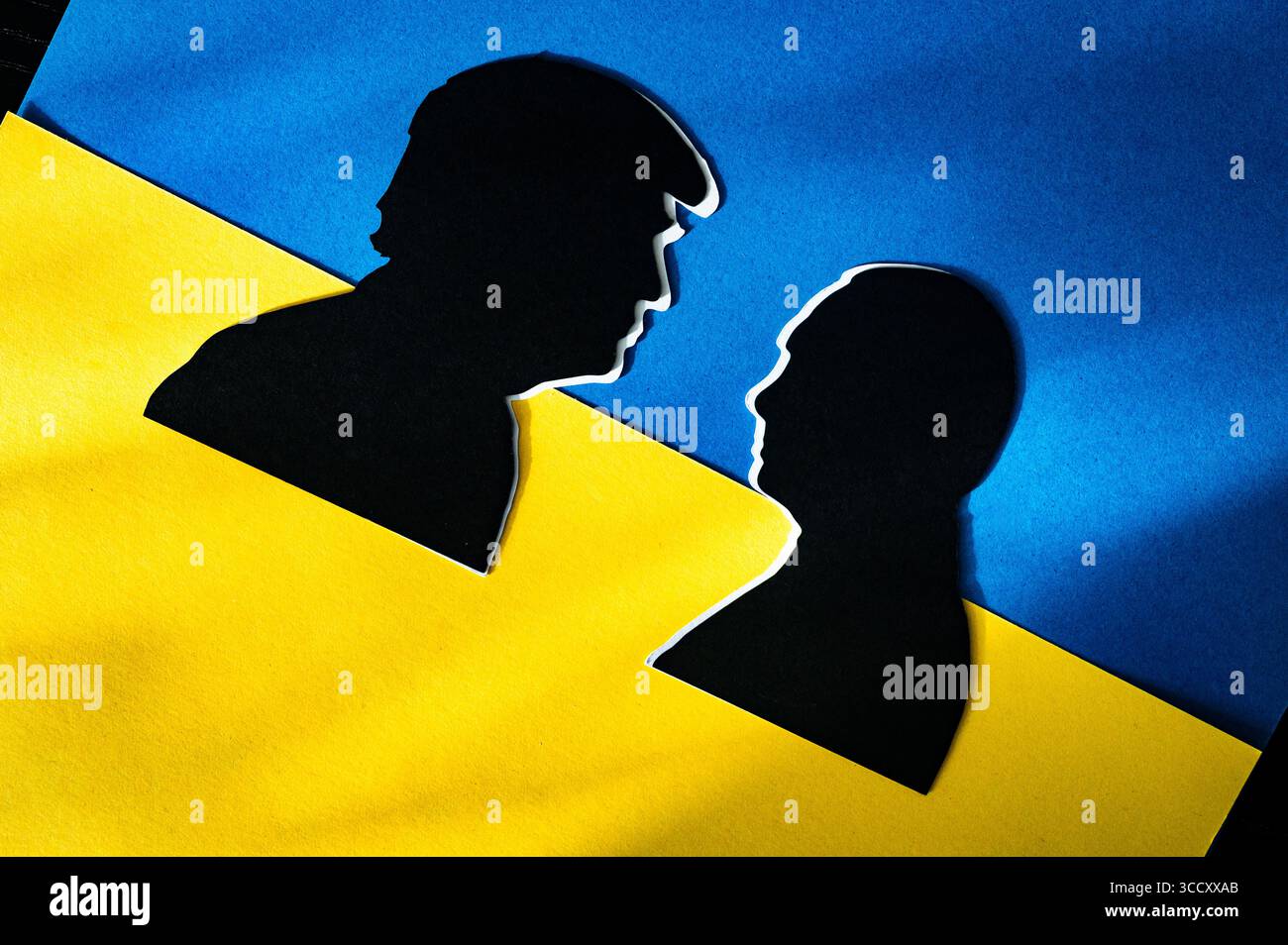 WIEN, ÖSTERREICH, 12. AUGUST 2025: Donald Trump und Wladimir Putin ukrainischer Kriegsgipfel über den US-russischen Dialog zur Beendigung des Konflikts, der von den russischen Invas verursacht wurde Stockfoto