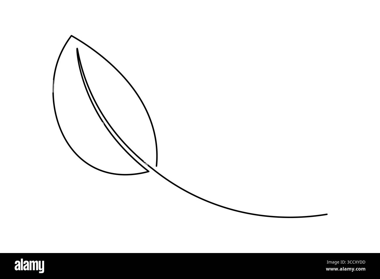 Leaf Icon durchgehende einzeilige Zeichnung, perfekt für umweltfreundliches und minimalistisches Design im Naturstil Stock Vektor