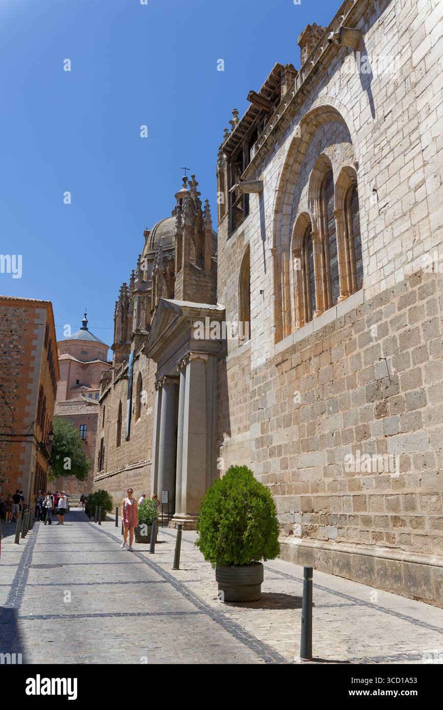 Der Haupteingang zur Primatenkathedrale der Heiligen Maria von Toledo, Toledo, Spanien Stockfoto