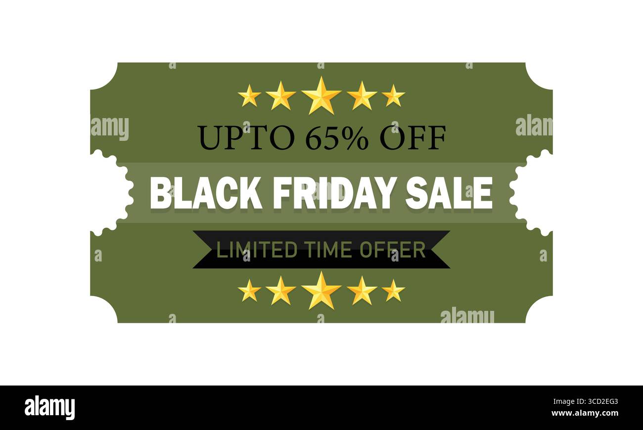 Black Friday-Angebot: Bis zu 65 % Rabatt auf zeitlich begrenzte Zeit Stock Vektor
